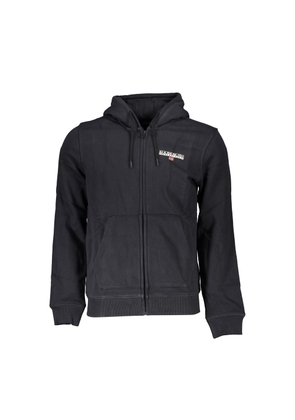 Black Cotton Men Sweater - S