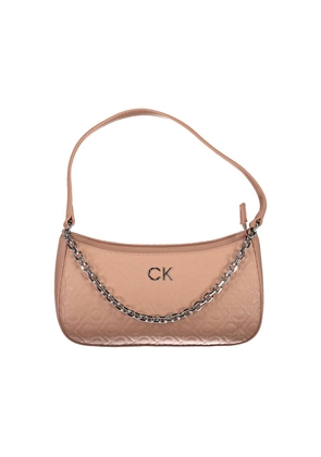 Pink Polyester Women Handbag