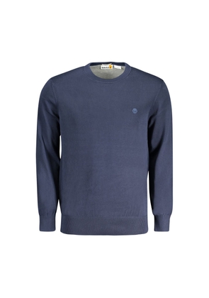 Blue Cotton Men Sweater - S