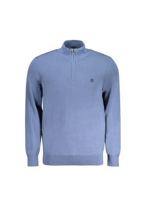 Blue Cotton Men Sweater - M