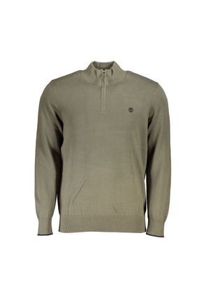 Organic Cotton Half Zip Sweater - Lush Green - S