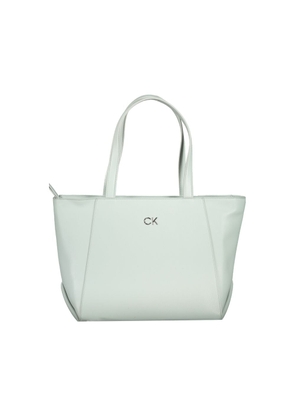 Light Blue Polyethylene Women Handbag