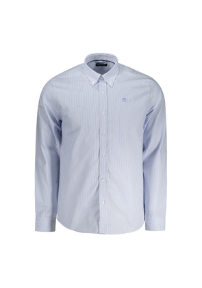 Light Blue Cotton Men Shirt - S