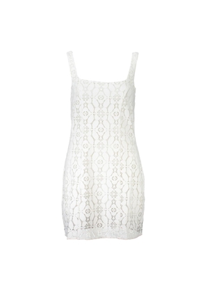 White Polyester Women Dress - M