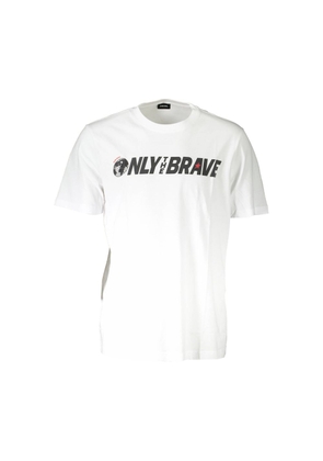 White Cotton Men T-Shirt - XL