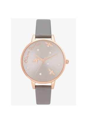 Gray Artificial Leather Watch