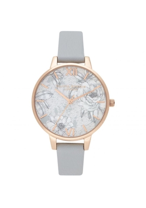 Gray Artificial Leather Watch