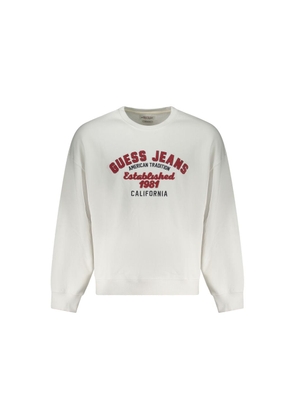 White Cotton Men Sweater - XS