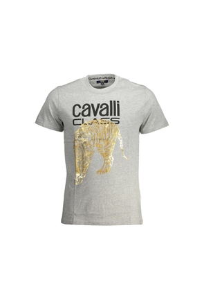 Brown Cotton Men T-Shirt - L