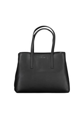Black Polyester Women Handbag