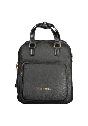 Black Polyethylene Women Backpack