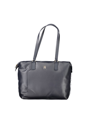 Blue Polyester Women Handbag