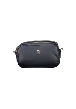 Blue Polyester Women Handbag