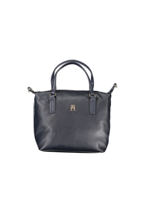 Blue Polyester Handbag