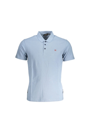 Blue Cotton Polo Shirt - M