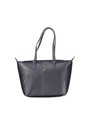 Blue Polyester Handbag