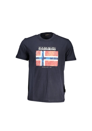 Blue Cotton T-Shirt - S