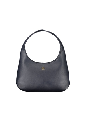 Blue Polyester Handbag