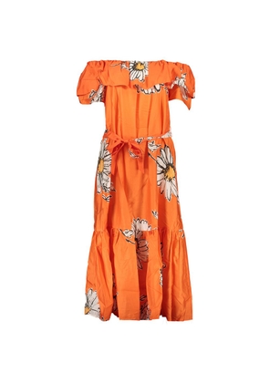 Orange Cotton Dress - S