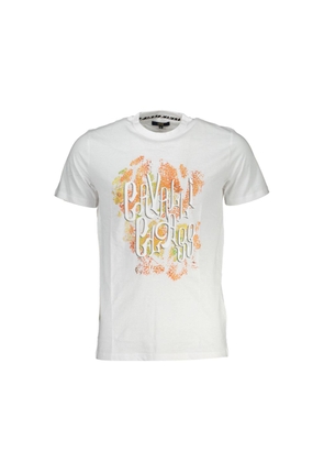 White Cotton Men T-Shirt - L