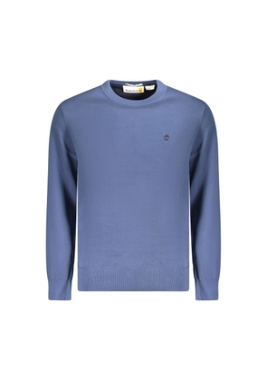 Blue Cotton Men Sweater - S