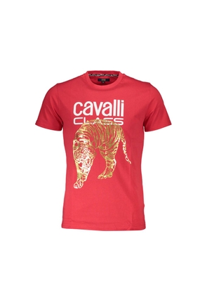 Red Cotton Men T-Shirt - L
