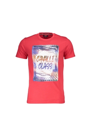 Red Cotton Men T-Shirt - L