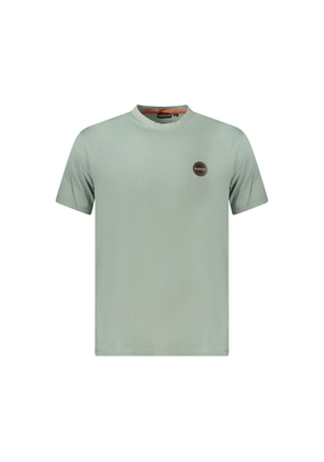 Green Cotton Men T-Shirt - S
