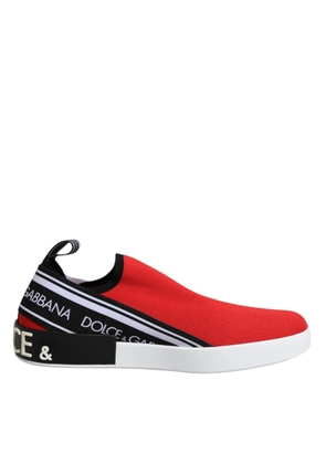 Red Logo Low Top Slip On Men Sneakers Shoes - EU40/US7