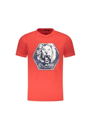Red Cotton Men T-Shirt - M