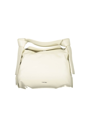 Beige Polyester Handbag