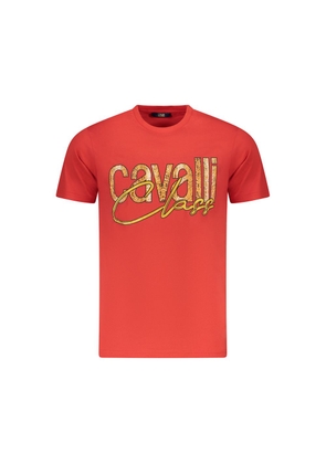 Red Cotton Men T-Shirt - M