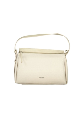 Beige Polyester Handbag