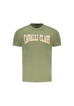 Green Cotton Men T-Shirt - M