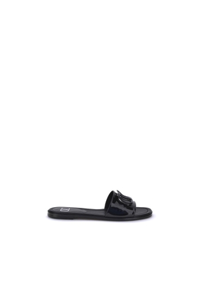 Patent leathe VLogo slide Sandals - EU36/US6
