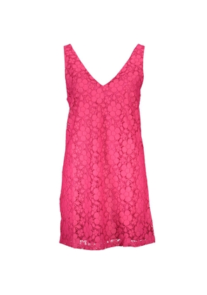 Pink Viscose Women Dress - L
