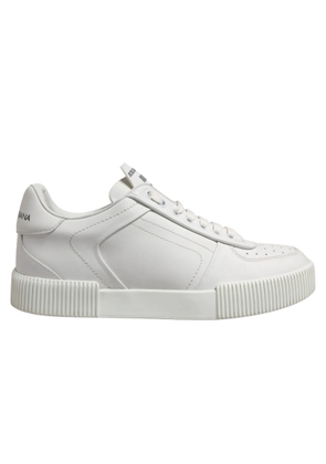 White Miami Leather Low Top Men Sneakers Shoes - EU40/US7