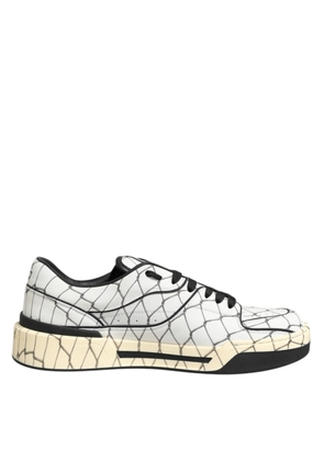 White Logo Print Low Top Men Sneakers Shoes - EU44/US11