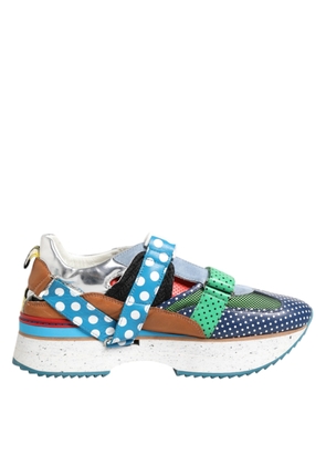 Multicolor Leather Low Top Sneakers Shoes - EU42.5/US9.5