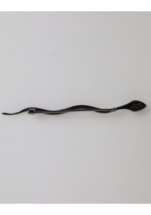 Black Brass Crystal Spilla Serpente Mens Brooch Pin