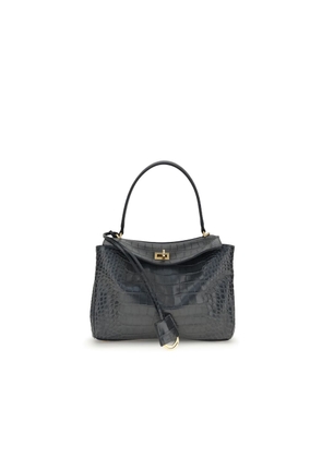 Rodeo Shoulder Bag in crocodile-print leather