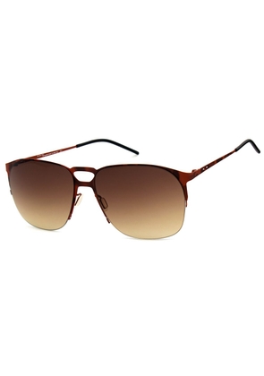 Brown Metal Sunglasses