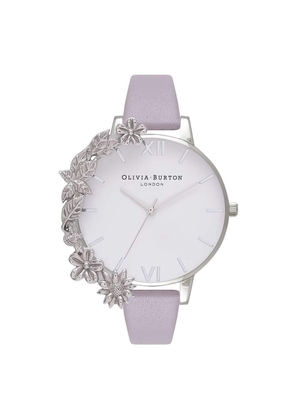 Purple Artificial Leather Watch