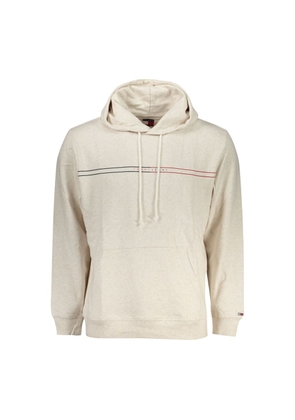 Beige Cotton Men Sweater - S