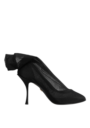 Black Silk Stretch Mesh Sock Boots Shoes - EU38/US7.5