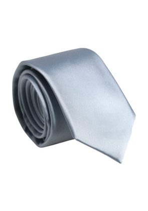 Light Blue Solid Silk Adjustable Necktie Tie