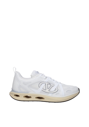 White Fabric Athletic Sneakers - EU40/US7
