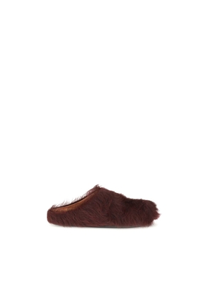 Long-haired calfskin Fussbett Mules - EU36/US6