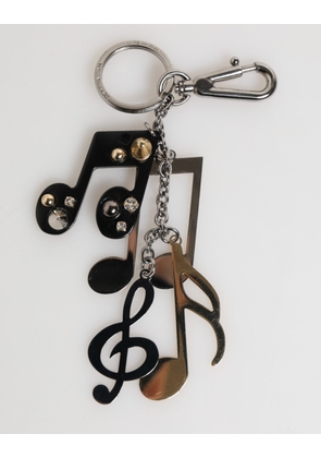 Silver Musical Note Key Holder Keychain Bag Charm Keyring