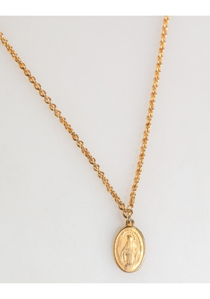 Gold Medallion Metal Chain Charm Men Pendant Necklace